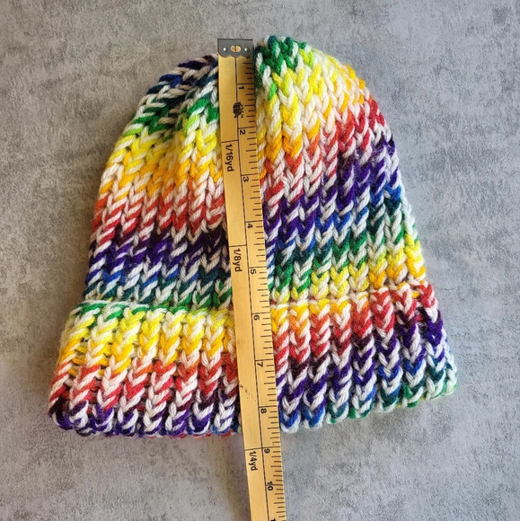 Vintage Rainbow Knit Beanie - Picture 5 of 7